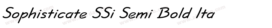 Sophisticate SSi Semi Bold Italic字体转换